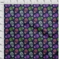 thumbnail image 3 of oneOone Rayon Navy Blue Fabric Skull Dress Material Fabric Print Fabric By The Yard 56 Inch Wide-aB, 3 of 5