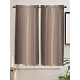 thumbnail image 2 of Bedroom Curtains 63 Inches length, Brown Ombre Window Treatment Curtain Drapes, Modern Gradient Abstract Art Rod Pocket Curtain Panels for Living Room Kitchen, 42"x63", 2 Panels, 2 of 7