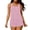Pink, variant on Women 3 Piece Tankini Swimsuit Crew Neck Halter High Waist Shorts Sleeveless Tees Modest Stretchy Bathing Suit (XL, Army Green)