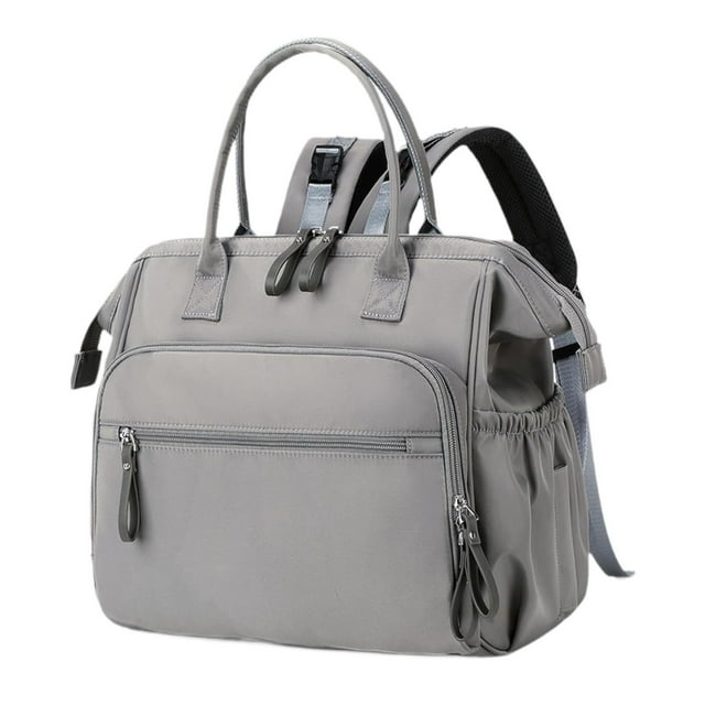 Bolsa de pañales para bebés, bolsa de viaje para niños y niñas, bolsa de transporte de gran capacidad, bolsa de pañales Gris