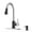 Black & Chrome-Vintage, variant on Brushed Nickel Contemporary Touchless Pull Down Kitchen Faucet with Soap Dispenser