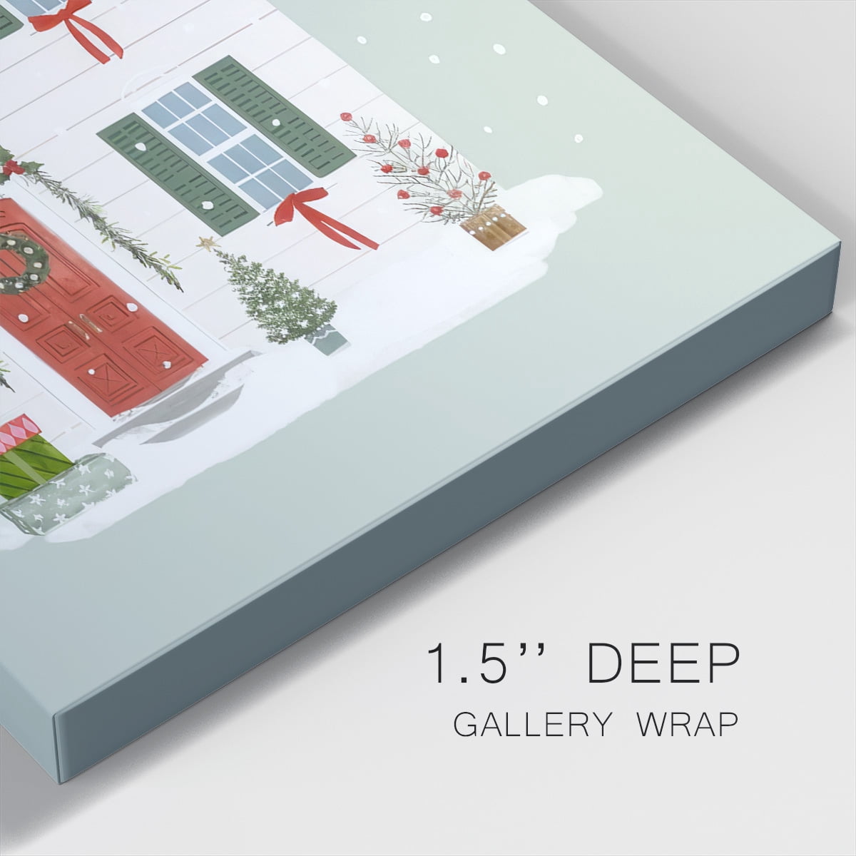Festive Front Door III- Gallery Wrapped Canvas
