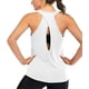 thumbnail image 1 of Camiseta de yoga con espalda abierta para mujer, ropa de entrenamiento con espalda cruzada, camisetas sin mangas con espalda cruzada oso de fresa  vestir, 1 of 4