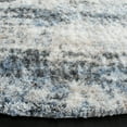 thumbnail image 3 of SAFAVIEH Berber Floella Abstract Shag Area Rug, Ivory/Charcoal, 6'7" x 6'7" Round, 3 of 11