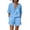 Blue, variant on Linen Shorts Sets Women 2 Piece V Neck Breathable Loose Fit Outfits Summer Lounge Sets for Travel Beach Vacation White 2XL