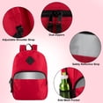 thumbnail image 4 of Trailmaker 17" Backpack – Reflective School Backpack with Padded Straps, Water Bottle Pockets for Kids & Adults, School Travel Camp (Red), 4 of 13