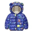 thumbnail image 3 of Esaierr Baby Toddler Boys Girls Long Sleeve down Coats,Kids Boys Girls Printing down Jacket,Zipper Winter Coats,Short Casual Jacket for Newborn Boys Girls 9M-5Y, 3 of 5