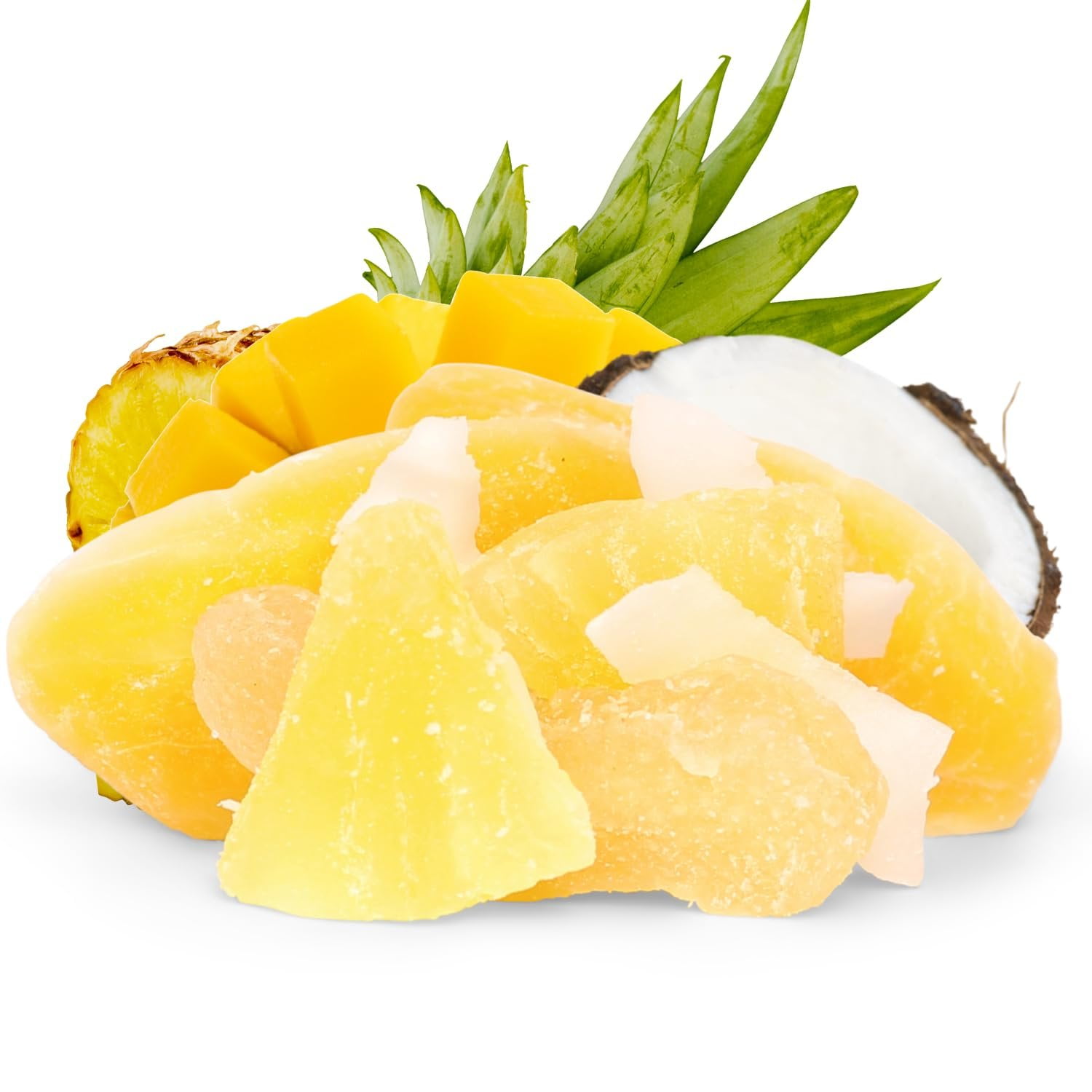 Tropical Mixed Dried Fruit Medley - by Its Delish, 40 OZ Jumbo Container  Healthy Snacks for Adults  Fresh Snack Mix Dry Fruit  Pineapple Mango Guava Coconut  Vegan, Kosher
