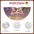 thumbnail image 3 of Xecao Dog in Lavender Flowers Pattern Christmas Tree Skirt Holiday Part Decorations for Christmas Tree, Farmhouse Christmas Decor Xmas Holiday Home Party Decorations-36", 3 of 6