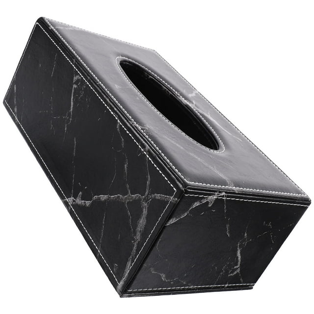 OULII 1Pcs Facial Tissue Holder Synthetic Material Gold Tissue Storage for Office Use