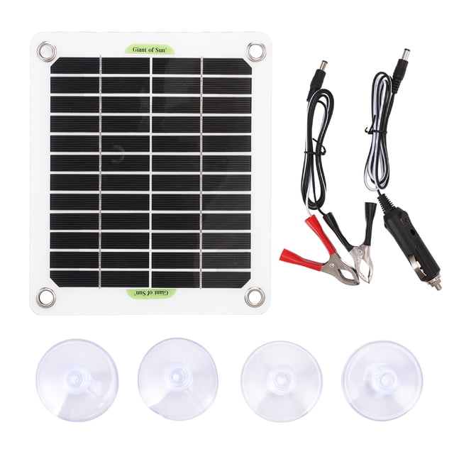 Cargador de panel solar Sincero 100 W con doble USB tipo C y clip para encendedor de cigarrillos