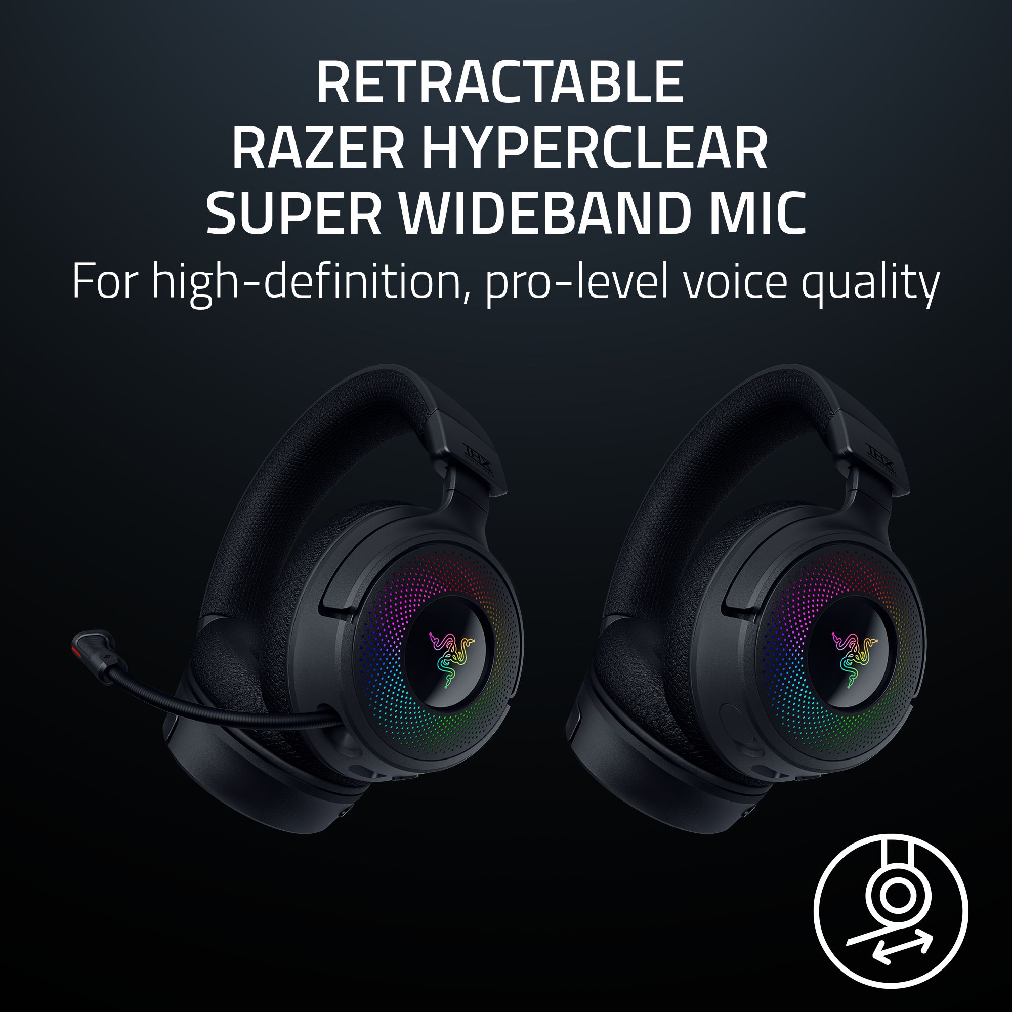 Razer Kraken V4 Wireless Gaming Headset, Black photo 3