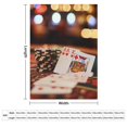 thumbnail image 2 of Poker Card Casino Super Soft Blanket Christmas Throw Blanket Flannel Microfiber Blankets for Couch Bed Sofa Fluffy and Warm 30"x40", 2 of 9