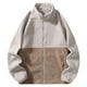 thumbnail image 2 of pstuiky camisa de manga larga para hombre, Sudadera con capucha de forro polar personalizada de invierno para hombre, con cuello alto, cálida, holgada, con bloques de color y manga larga. l, 2 of 9