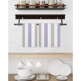 thumbnail image 3 of Purple Grey Stripe Kitchen Dish Towels for Drying Dishes Set of 2, Modern Farmhouse Vertical Striped Waffle Weave Microfiber Hand Tea Bathroom Towels Quick Dry & Absorbent Towel 15.7x23.6, 3 of 7