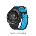 thumbnail image 4 of TFixol Dual-Tone 22mm Perforated Metal Pin Buckle Strap for Suunto Core - Black & Blue, 4 of 4