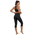 thumbnail image 2 of High Waisted Capri Leggings with Pockets - Tummy Control, Buttery Soft, Yoga & Workout Cropped Pants for Women, 2 of 9