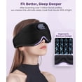 thumbnail image 3 of Máscara para dormir Bluetooth MUSICOZY 3D con auriculares, color negro, 3 of 8