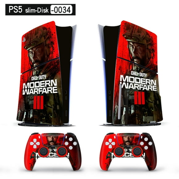 Playstation 5 Slim Ps5 Slim COD Warfare 3 Skin Decal And Controller Stickers Set, Scratch-resistant (Disk-0034)