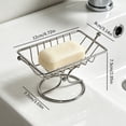 thumbnail image 3 of Less Soggy Soap SomWiBe Drain Soap Dish, Metal Soap Holder Tray with Airflow Grid for Bathroom Sink, Shower, Countertop, 3 of 8