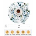 thumbnail image 6 of 15 Inch Round Placemats Set of 6, Watercolor Flowers Non Slip Heat Insulation PP Table Mats, Spring Floral Leaves Botanical Blue Washable Place Mats for Kitchen Dining Party Table Decor, 6 of 7