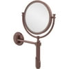 Tribecca Collection Wall Mounted Make-Up Mirror 8 Inch Diameter - Antique Copper / 3X