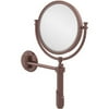 Tribecca Collection Wall Mounted Make-Up Mirror 8 Inch Diameter - Antique Copper / 3X