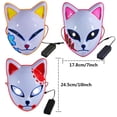 thumbnail image 4 of Fox Demon LED Mask Slayers Costume Props Japanese Anime Plastic Fox Face Cosplay Glowing Masks for Adult Masquerade, 4 of 7