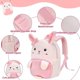 thumbnail image 5 of KAIYANG Mochila de peluche con forma de animalito de dibujos animados para niños (conejito rosa), 5 of 5