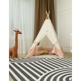 thumbnail image 3 of Unique Loom Whimsy Kids Collection Area Rug - Lines (5' 1" x 7' 1" Rectangle Silver Gray/Ivory), 3 of 9