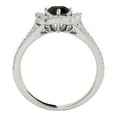 thumbnail image 4 of Aonejewelry 1 Ct. Ttw Glitzy Halo Black Diamond Wedding Engagement Ring In 14k Solid White Gold, 4 of 4