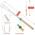 thumbnail image 2 of Marshmallow Roasting Sticks Smores Skewers for Fire Pit 5Pcs 32inch Telescoping Sausage BBQ Hot Dog Forks Portable Carrying Bag for Camping, Backyard, 2 of 7