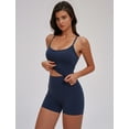 thumbnail image 6 of IBTOM CASTLE Women's 2 Piece Workout Set Racerback Cropped Tank Top Matching High Waist Shorts Yoga Gym Pilates Outfits XS Blue, 6 of 7
