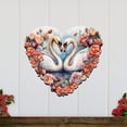 thumbnail image 3 of Designocracy 8611038H 24 x 18 in. Swans Love Holiday Love Kids Family Door Decor, 3 of 11