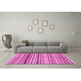 thumbnail image 3 of Ahgly Company Indoor Round Abstract Pink Modern Area Rugs, 6' Round, 3 of 4