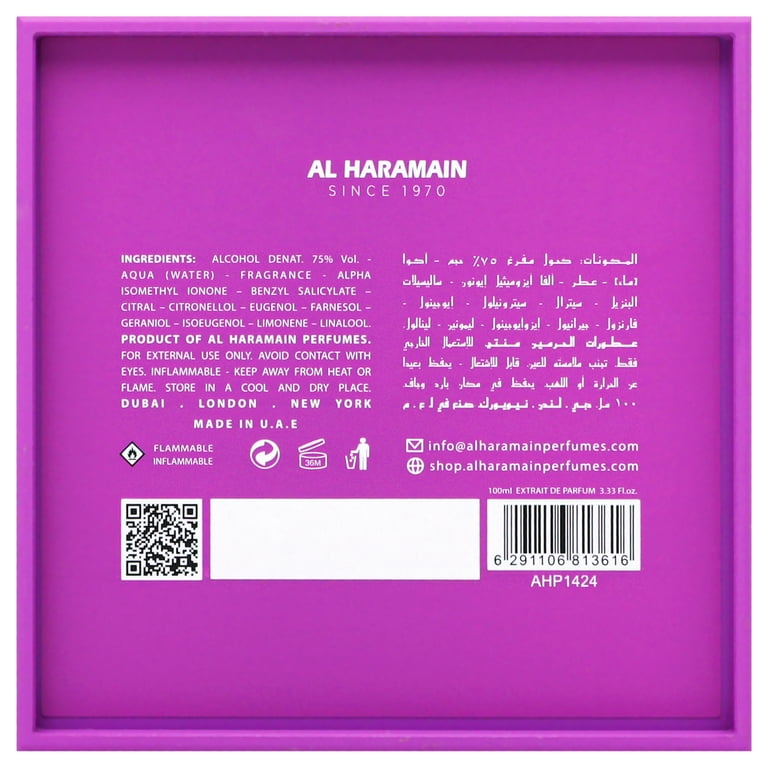 Al Haramain L'Aventure Iris Perfume Spray 3.3 oz for Women