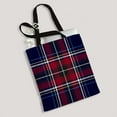 thumbnail image 2 of ABPHQTO Checkered Diagonal Plaid Canvas Bag Reusable Tote Grocery Shopping Bags Tote Bag 14x16 inch, 2 of 2