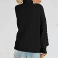 thumbnail image 4 of Hinvhai Plus Size Sweater Tops On Seasonal Clearance Women's Soild Long Sleeve Thick Knit Pullover Turtleneck Sweater Coat Black 14(XXXL), 4 of 7