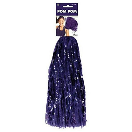 party perfect team spirit metallic cheer pom pom accessory purple