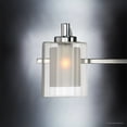 thumbnail image 6 of Urban Ambiance Luxury Modern Bathroom Vanity Light, Large Size: 6"H x 42"W, with Posh Style Elements, Polished Chrome Finish and Sand Blasted Inner Glass, Clear Outer Glass, UQL2407, 6 of 8