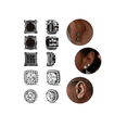 thumbnail image 1 of 5 Pare Aretes Hombre Mujer Falsos Piercing Imán Circón Acero Xtellar plateado, 1 of 4