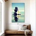 thumbnail image 2 of Elephant Stock Zen Lei Flower Wall Art - Vertical Multi Panel Canvas - Living Room Wall Decor - Wellness Multi Panel - Blue And Black Decor - 32" x 50", 2 of 8