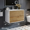 thumbnail image 2 of Eviva Vienna 36 in. Oak White Wall Mount Bathroom Vanity with White Integrated Acrylic Sink, 2 of 7