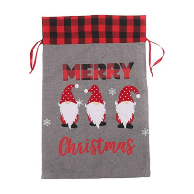 Christmas Ornaments Large Printed Letters Binding Gift Bag Forest Men Gift Bag