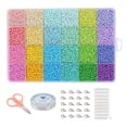 thumbnail image 3 of Cuentas de semilla de vidrio, cuentas para manualidades pequeñas, dijes para niños, pulseras, cuentas espaciadoras para anillos para DIY, colgantes, Estilo B, 3 of 8