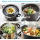 thumbnail image 3 of Cesta de vapor de acero inoxidable, cesta de vapor para verduras, inserto de vapor plegable para cocinar verduras, pescado, mariscos, ampliable para adaptarse a ollas de varios tamaños (5,1" a 9") MFZFUKR WRMH-120, 3 of 9