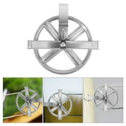 Washing Line Pulley Kit,2Pcs 5 Inch Clothesline Pulley Nylon Rope Pulley Cable Puller Compatible with Outdoor Drying Clothing Fits Rope Up to Silver