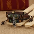 thumbnail image 4 of Jewelry VerPetridure Women Multilayer Handmade Wristband Leather Bracelet Bangle, 4 of 6