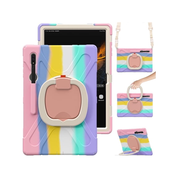 Samsung Galaxy Tab S8 Ultra 14.6 inch 2022 Case Shockproof Protective Case for Galaxy Tab S8 Ultra 14.6" 2022 Model SM-X900 SM-X906 with Stand, Handle Hand Strap & Shoulder Strap