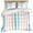 Teal, variant on 3 Piece Aqua Teal Stripe Duvet Cover Set Twin Size,Microfiber Comforter/Quilt Cover with Corner Ties and 2 Pillowcases,Geometric Grey White Vertical Striped All Season Bedding with Zipper Closure